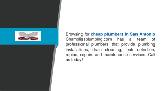 Cheap Plumbers In San Antonio Chamblissplumbing.com