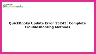 How to eliminate QuickBooks Update Error 15243