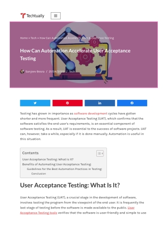 How Can Automation Accelerate User Acceptance Testing