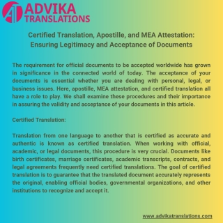 Certified Translation, Apostille, and MEA Attestation: Ensuring Legitimacy