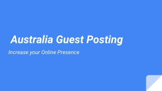 Collaborate with a Trusted Guest Posting Agency in Australia