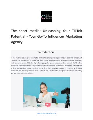 tiktok influencer marketing agency