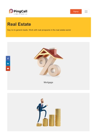 Ping Call is the best services for real estate lead generation