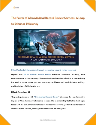 Improving Accuracy with AI in Medical Record Review