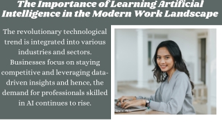 The Importance of Learning Artificial Intelligence in the Modern Work Landscape