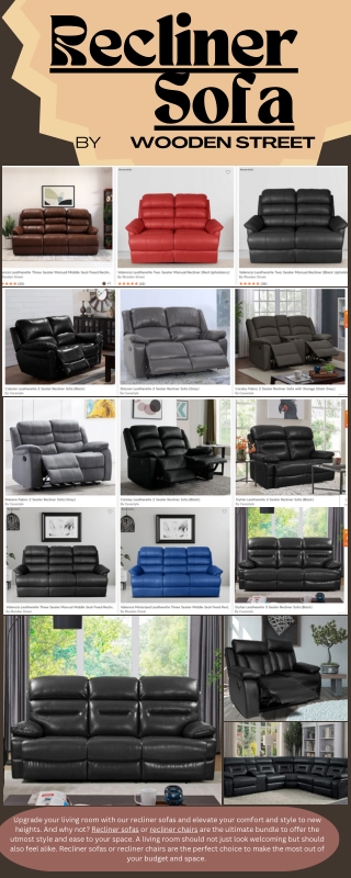 Upto 70% Off on Recliner Sofas Online India at Affordable Price