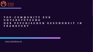 Top-Community zur Unterstützung der psychischen Gesundheit in Frankfurt