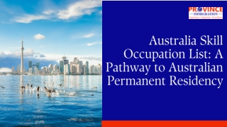 Australia Skill Occupation List A Pathway to Australian Permanent Residency