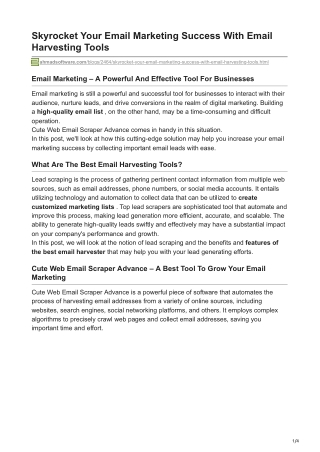 Skyrocket Your Email Marketing Success With Email Harvesting Tools