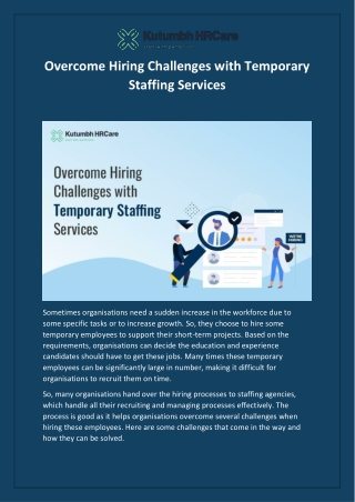 Kutumbh HRCare-Overcome-Hiring-Challenges-with-Temporary-Staffing-Services