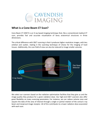 What is a Cone Beam CT Scan?