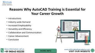 Reasons Why AutoCAD Training is Essential for Your Carrer Growth