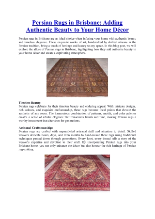Persian Rugs in Brisbane Adding Authentic Beauty to Your Home Décor