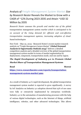 Freight Management System Market