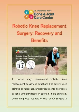 Robotic Knee Replacement Surgeon in Mumbai