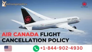 Air Canada Flight Cancellation Policy