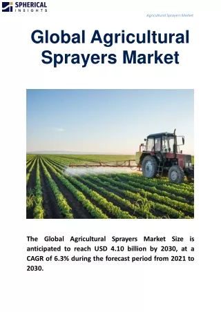 Global Agricultural Sprayers Market