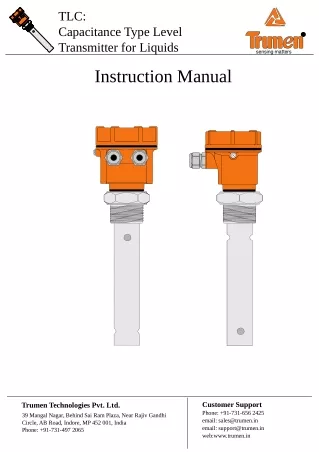 Capacitance Type Level Transmitter in India