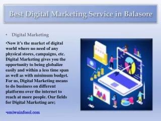 Best Digital Marketing Service  in Balasore smiwa infosol
