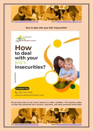 How to deal with your kid's insecurities?