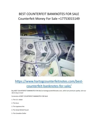 BEST COUNTERFEIT BANKNOTES FOR SALE Counterfeit Money For Sale  17753015149