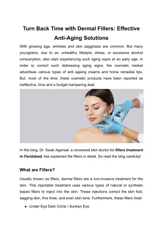 Turn Back Time with Dermal Fillers_ Effective Anti-Aging Solutions
