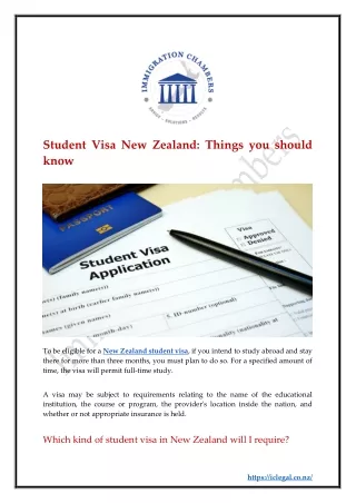 Student Visa New Zealand Things you should know