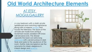 Old World Architecture Elements