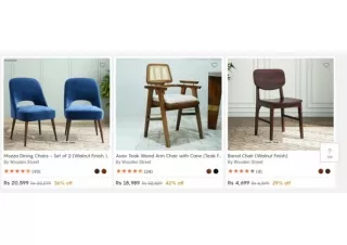 Buy 500  Dining Chairs Online India Upto 70% OFF - Wooden Street