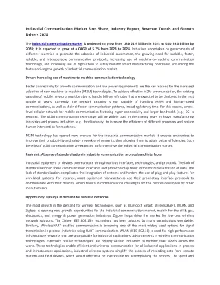 Industrial Communication Market