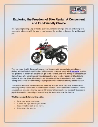 Bike rental