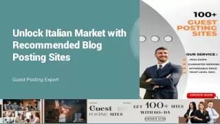 Unlock Italian Market with Recommended Blog  Posting Sites