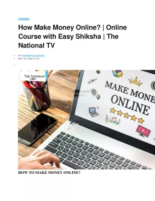 How Make Money Online  Online Course with Easy Shiksha.docx