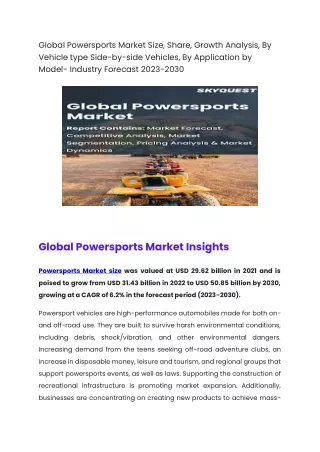 Global Powersports Market Size