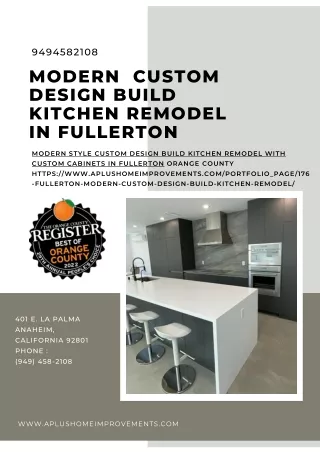 Modern Custom Design Build Kitchen Remodel in Fullerton