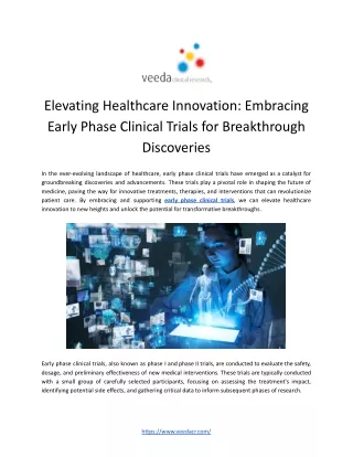Early Phase Clinical Trials
