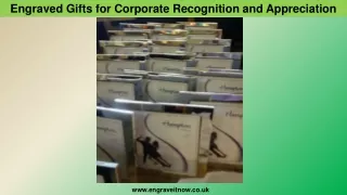 Engraved Gifts for Corporate Recognition and Appreciation