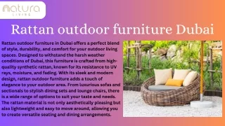 Rattan outdoor furniture Dubai