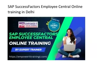 SAP SuccessFactors Employee Central Online training