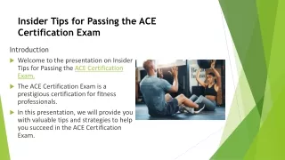 Insider Tips for Passing the ACE Certification Exam