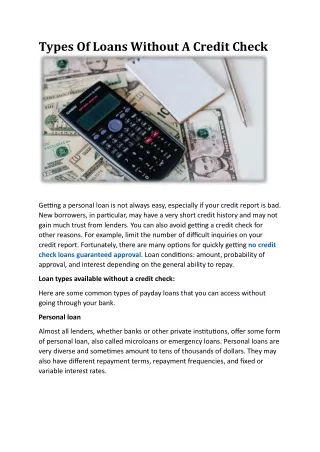 no credit check loans guaranteed approval
