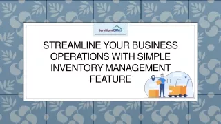 Streamline Your Business Operations with Simple Inventory Management feature