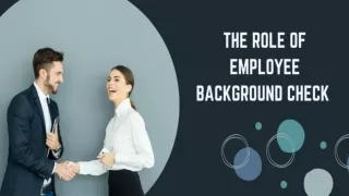 The Role of Employee Background Check