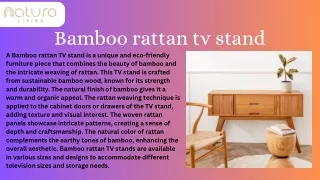 Bamboo rattan tv stand