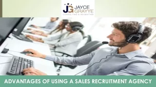 Advantages of Using A Sales Recruitment Agency