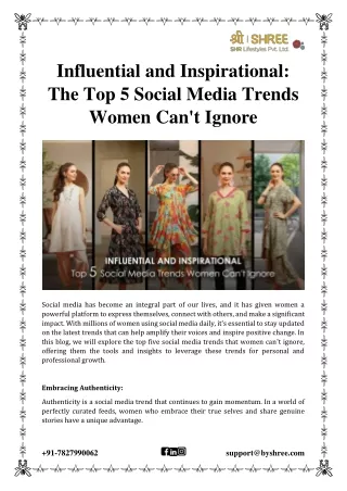 Influential and Inspirational: The Top 5 Social Media Trends Women Can't Ignore