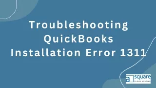 How to Fix QuickBooks Installation Error 1311?