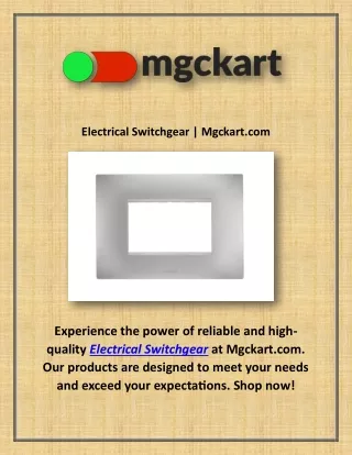 Electrical Switchgear | Mgckart.com