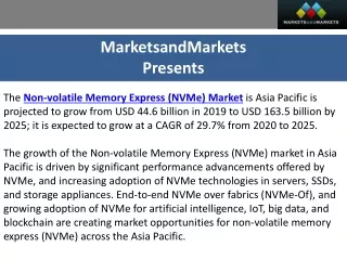 Spotlight on the NVMe Market: Market Expected to Reach $163.5 Billion by 2025