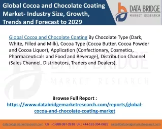 Global Cocoa and Chocolate Coating Market